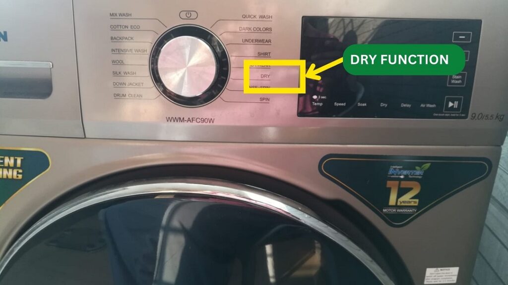 Dry Function of Front Load Washer