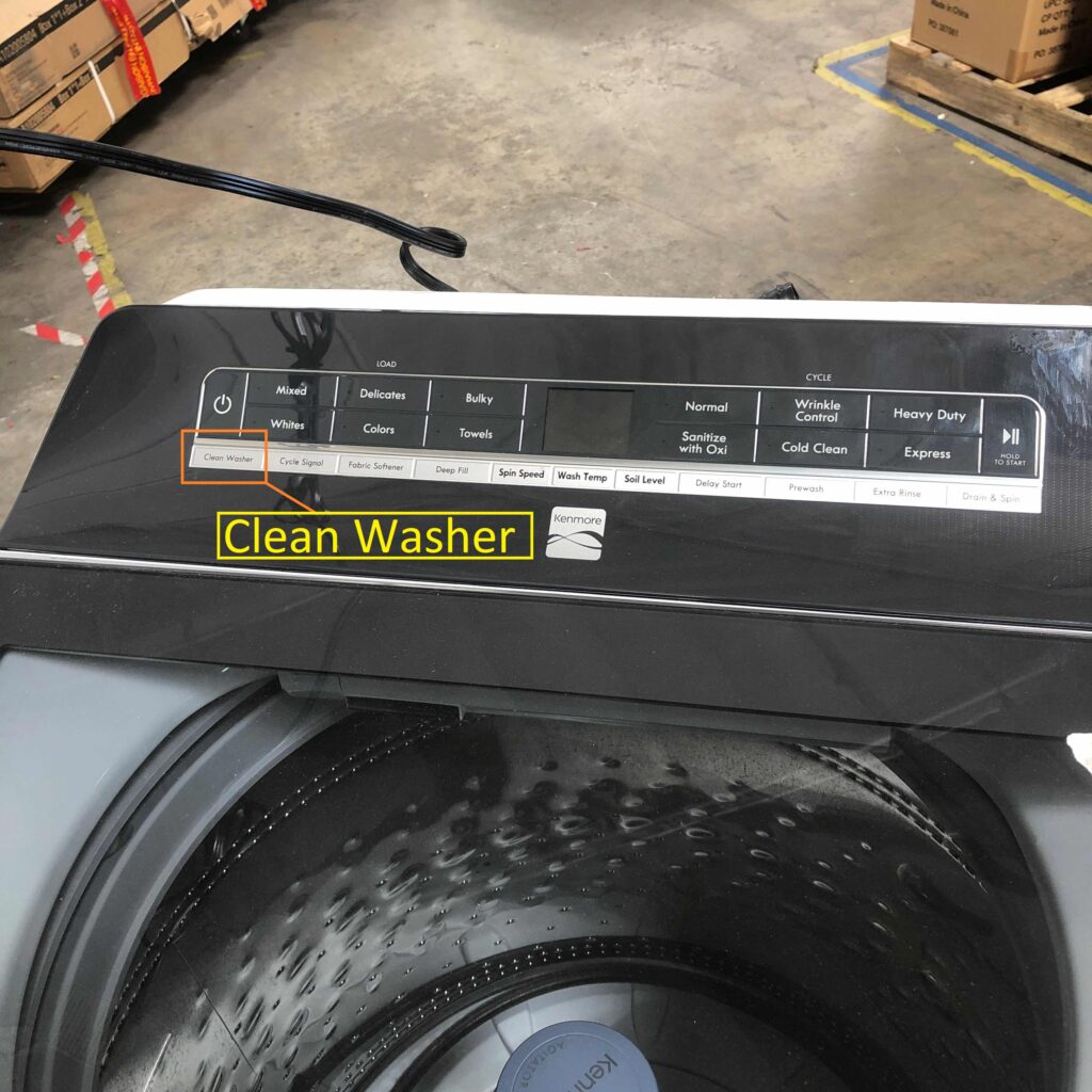 How to use "clean washer" cycle on Automatic Kenmore top load